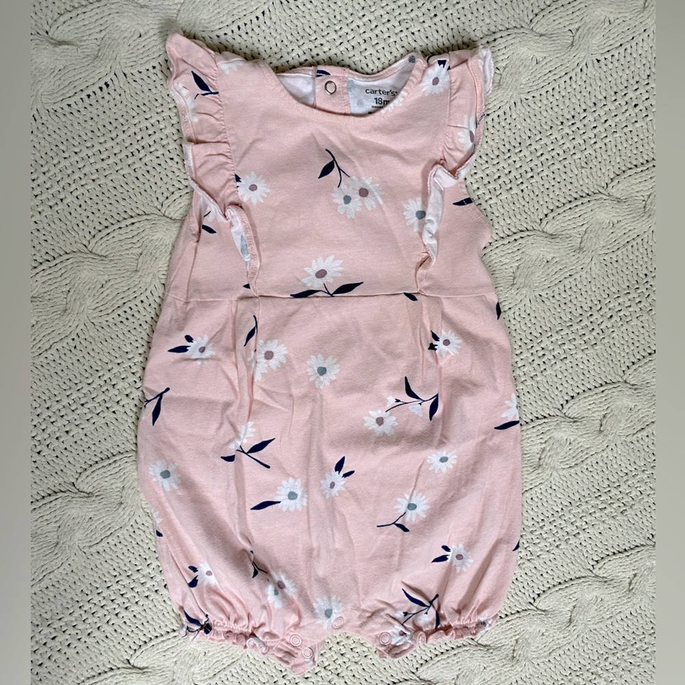 Carter’s flutter sleeve bubble romper